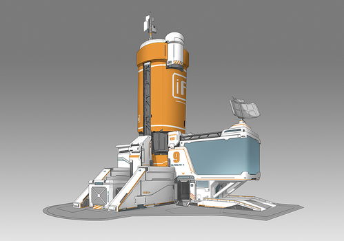 科幻機械單體建筑