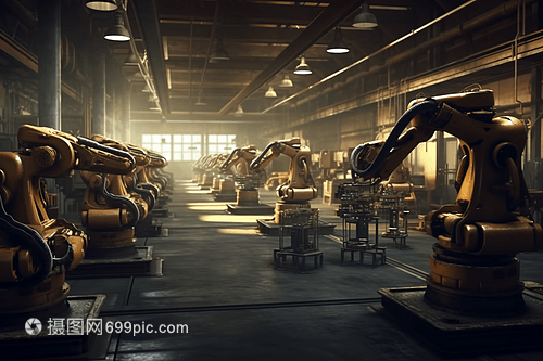 工業機器人在組裝產品